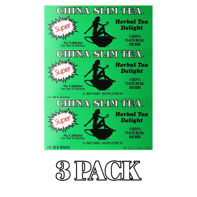 China Slim Tea Super Slim Dieter’s Delight All Natural 18 Tea Bags – PACK OF 3