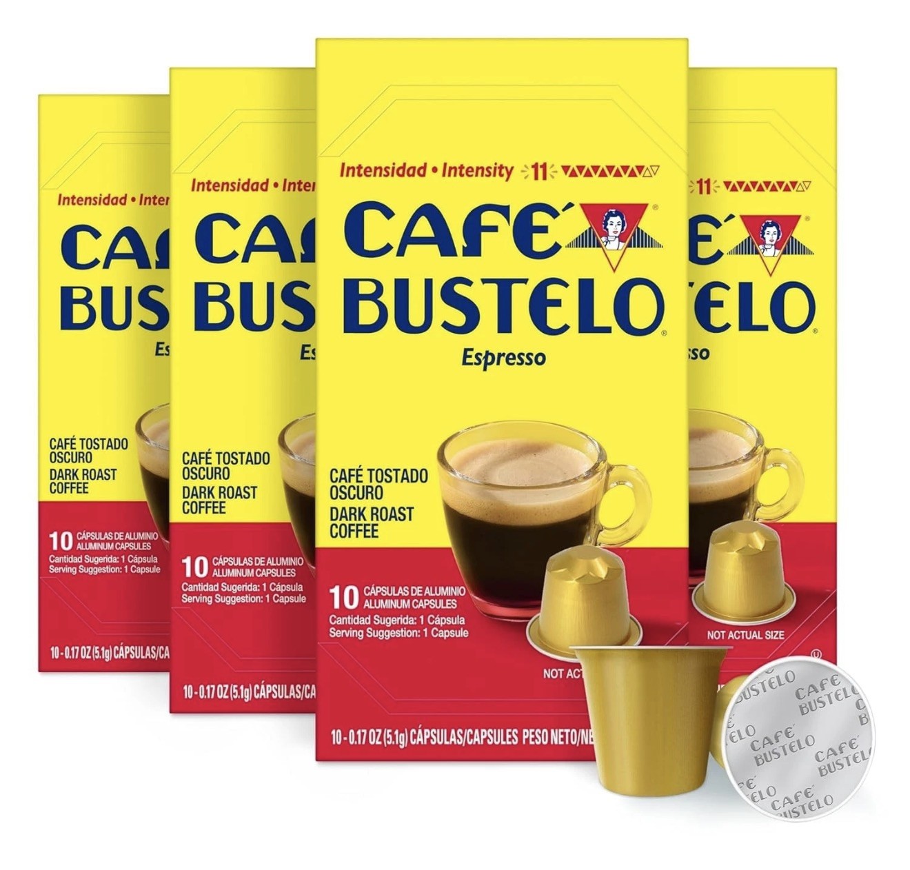 Cafe Bustelo Aluminum Dark Roast Nespresso 40 COUNT Capsules *BB July 2025