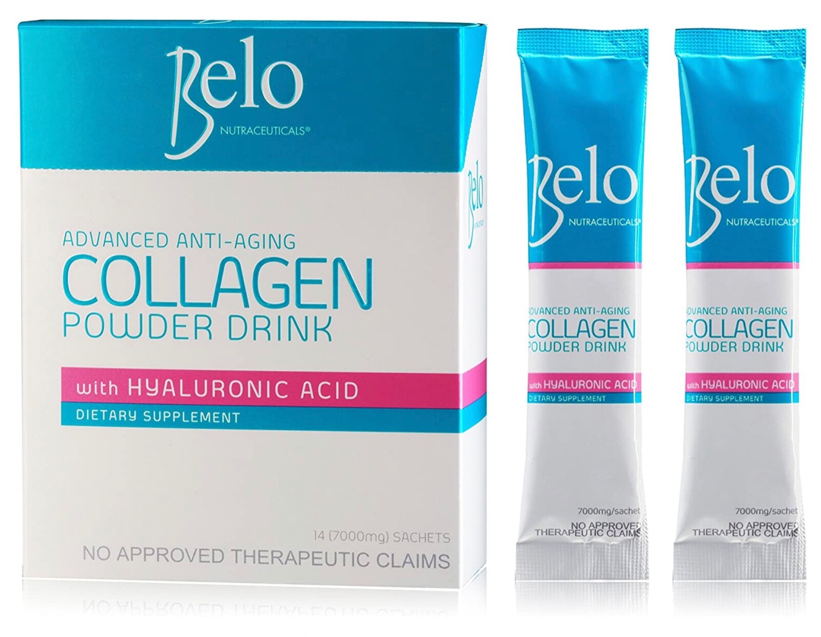 Belo Nutraceuticals Collagen Powder Drink Unflavored 7000mg (14 sachets)