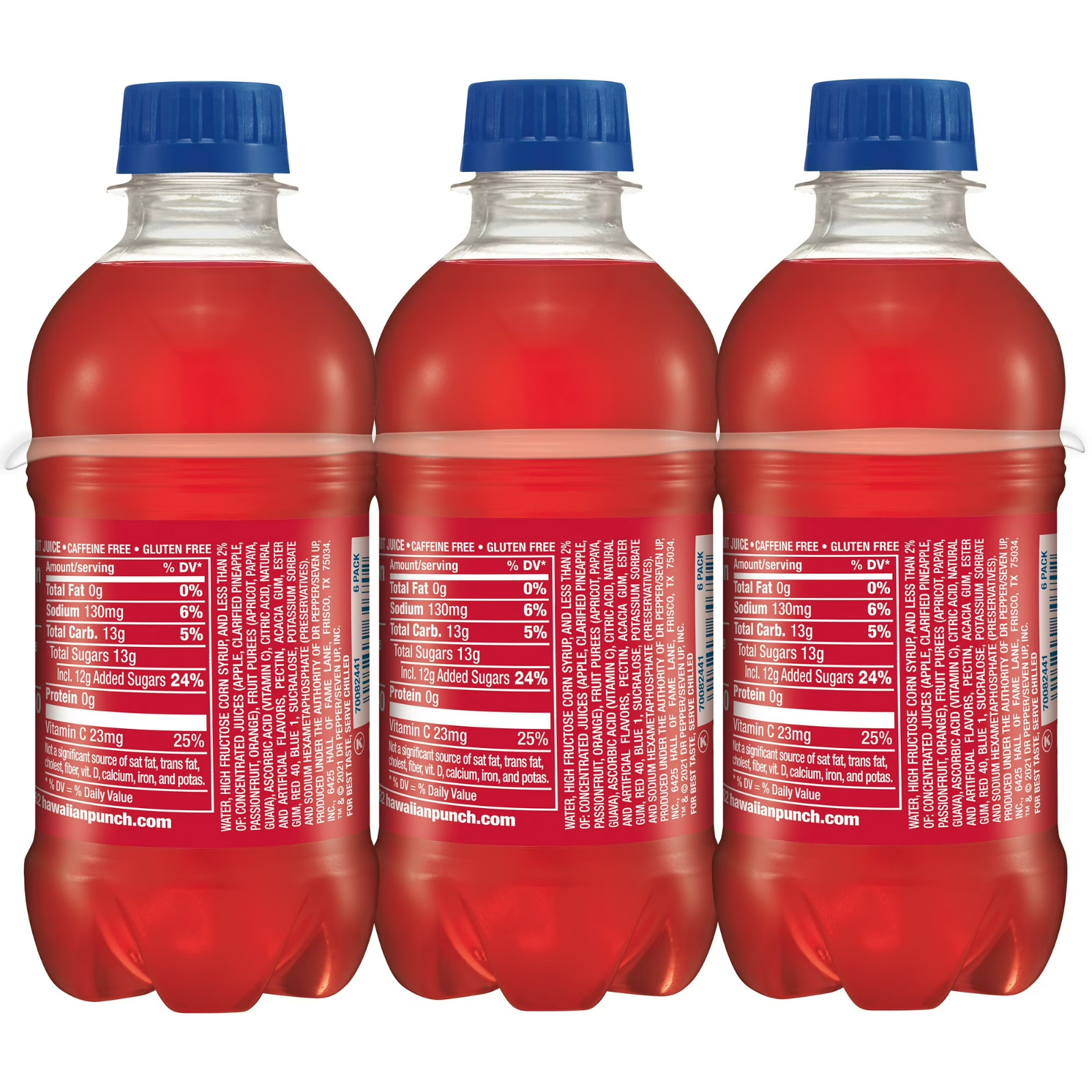 (2 pack) Hawaiian Punch Fruit Juicy Red Juice, 10 fl oz, 6 Count Bottles…