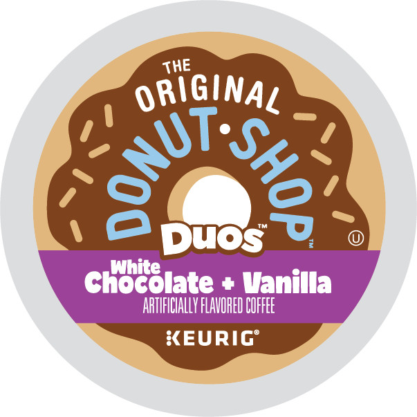 The Original Donut Shop K Cup Duos White Chocolate Vanilla, K Cup Pods, 96 Count