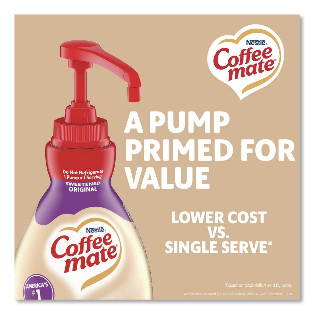 Coffee-Mate 13799CT 1.5L Liquid Coffee Creamer Dispenser – Original (2/CT) New