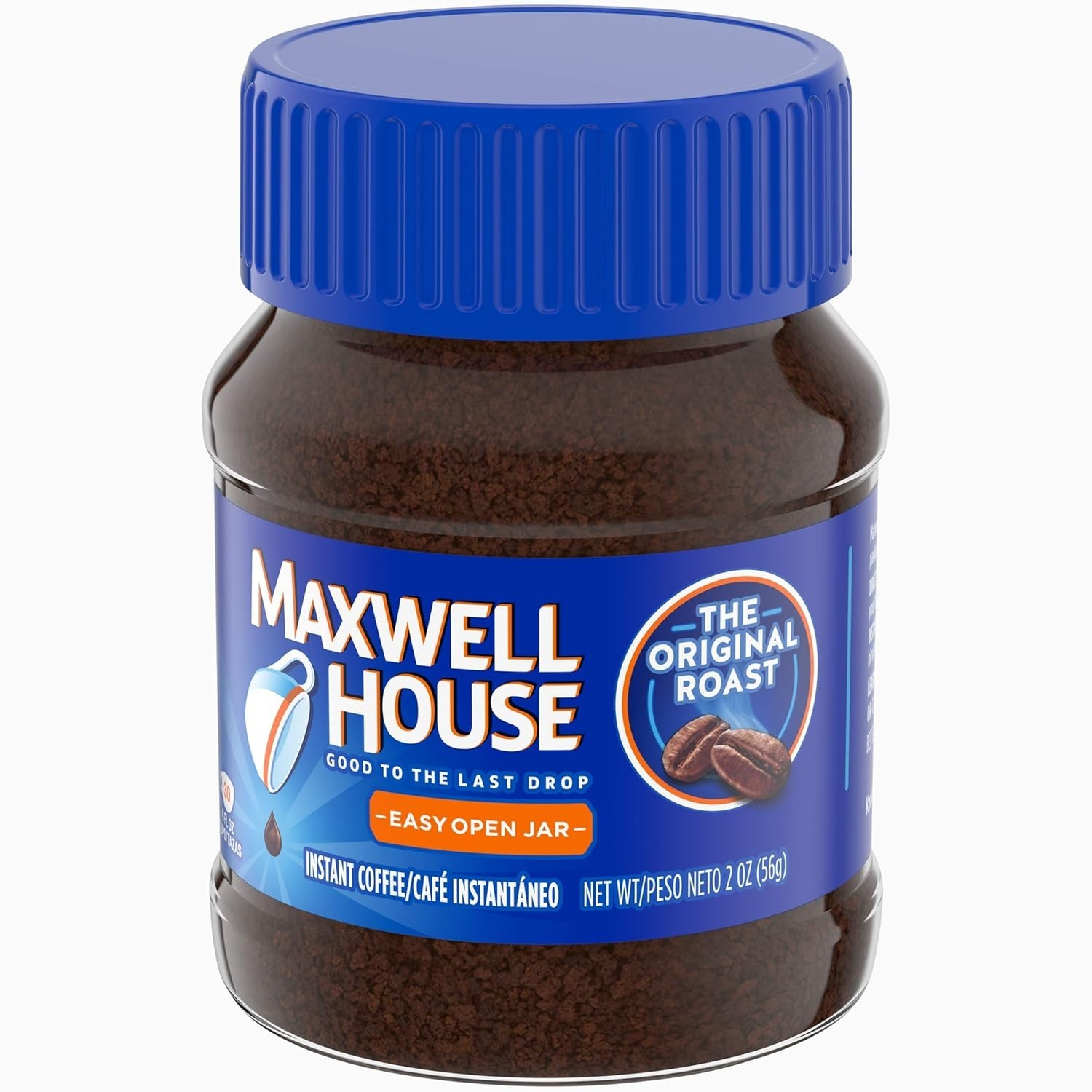 Instant Coffee Ground Medium Roast 2oz Jar Kosher Caffeinated Classic Blend