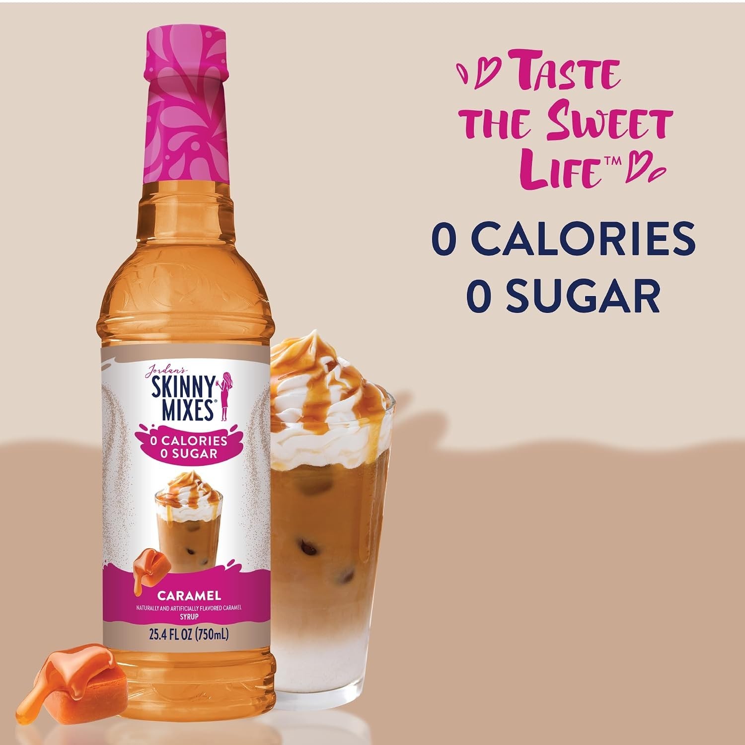 Jordan’s Skinny Mixes Sugar Free Coffee Syrup, Salted Caramel Coffee Flavoring