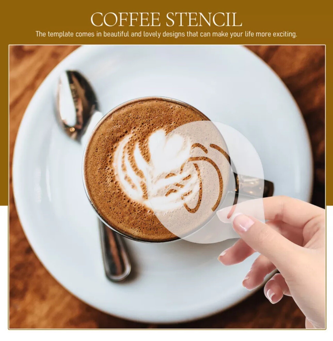 Scary Emoji Face Coffee Stencil NEW WITHOUT TAG! 3 1/4″ X 5 1/4″
