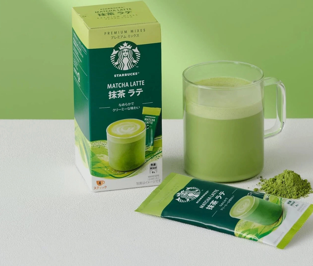 STARBUCKS Original Sweetened Matcha Latte Mix – 4 Box USA BB 3/27