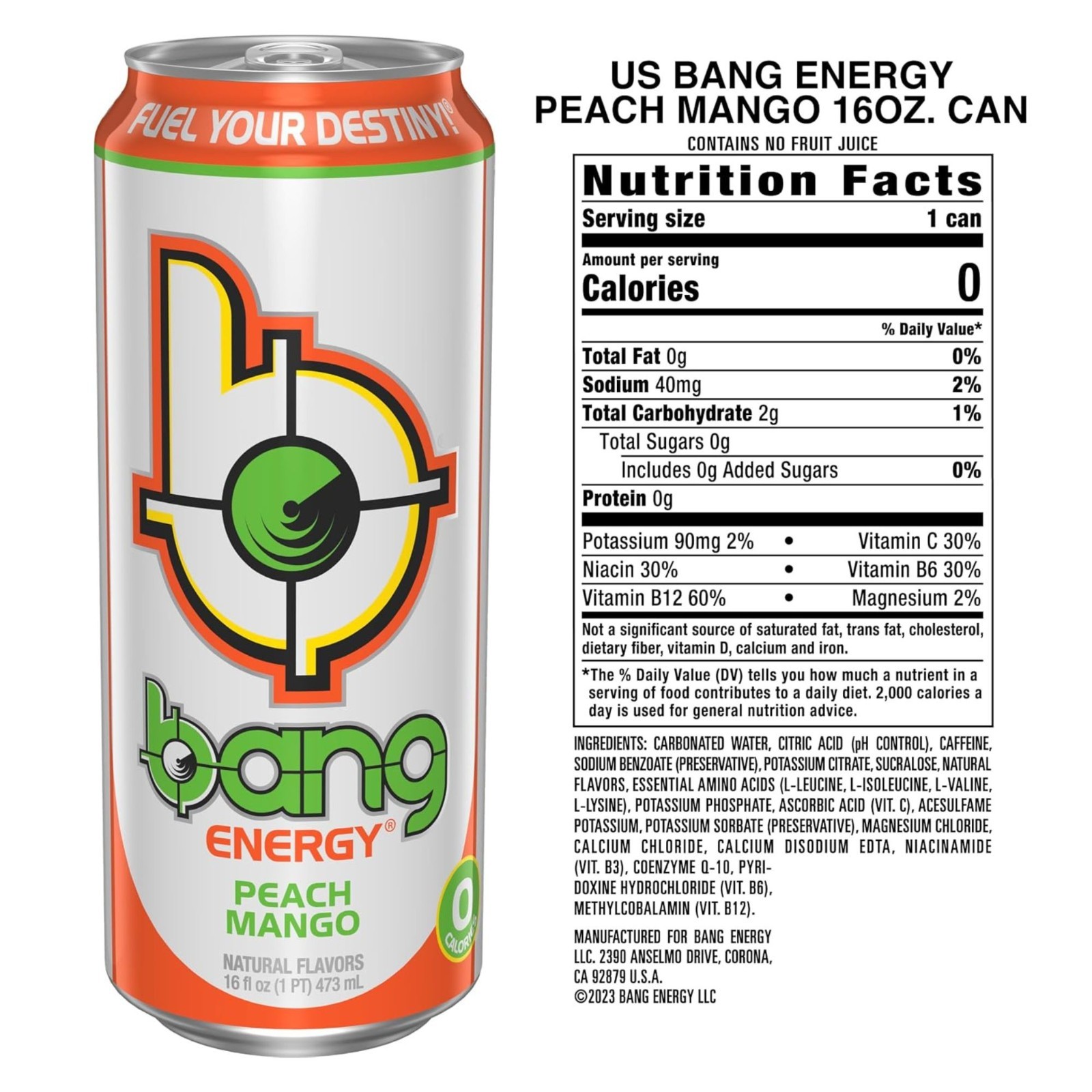 Bang Energy 6‑Flavor Sampler or 12‑Can Variety Pack – American Berry & More