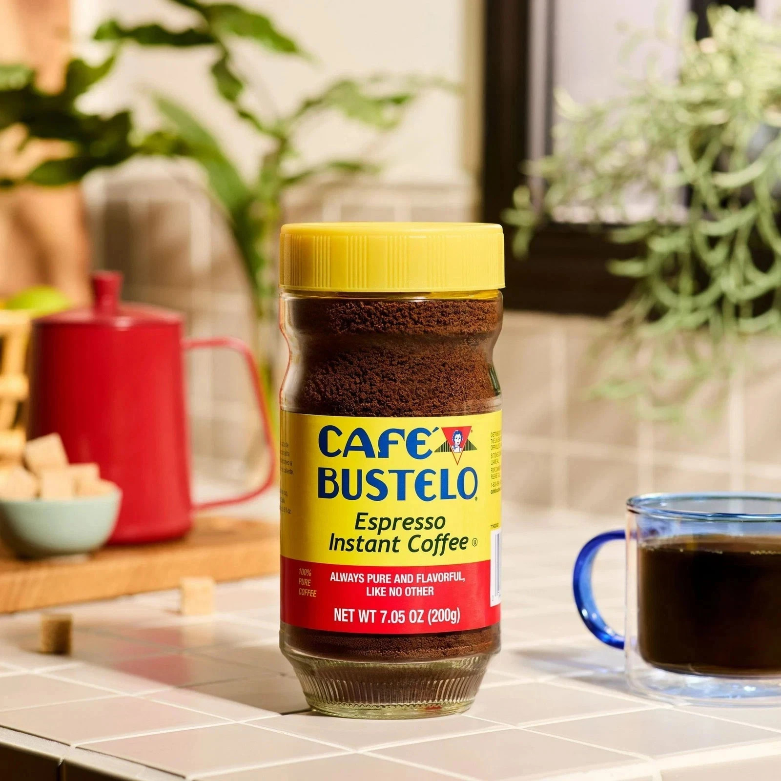 (PACK OF 2) Cafe Bustelo, Espresso Style, Dark Roast Instant Coffee, 7.05 oz Jar