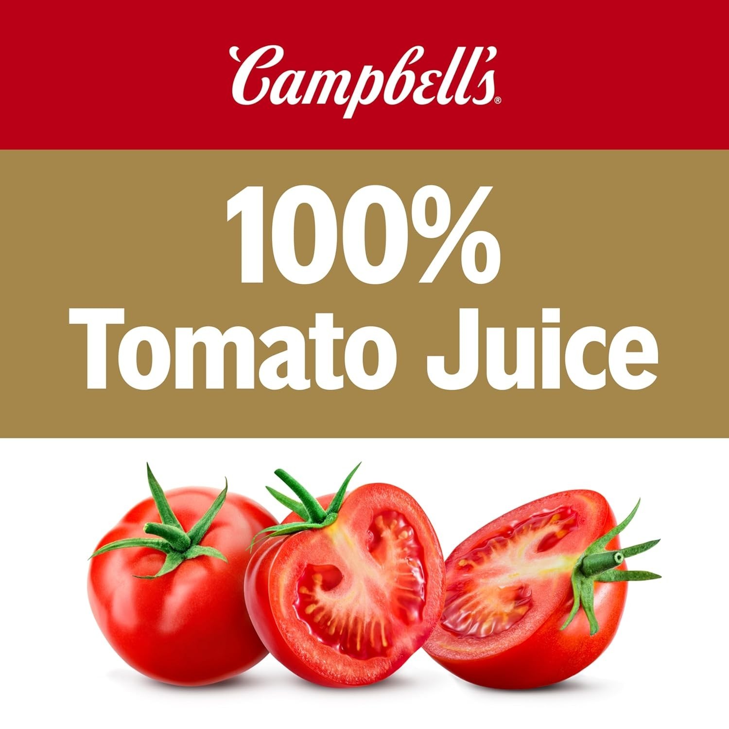 Campbell’s 100% Tomato Juice, 5.5 Fl Oz Can, 6 Pack; Fresh New, Free Shipping