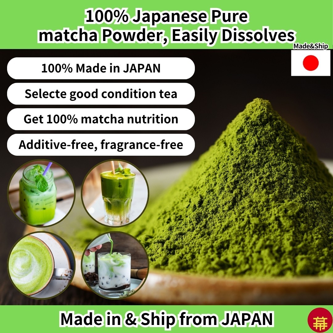 Matcha Powder Deluxe Ceremonial Pure Green Tea Powder LowCaffein 300g -JAPAN