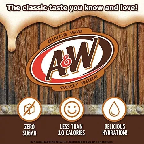 A&W Root Beer � Powder Drink Mix – 12 boxes 72 sticks � Sugar Free & Deliciou