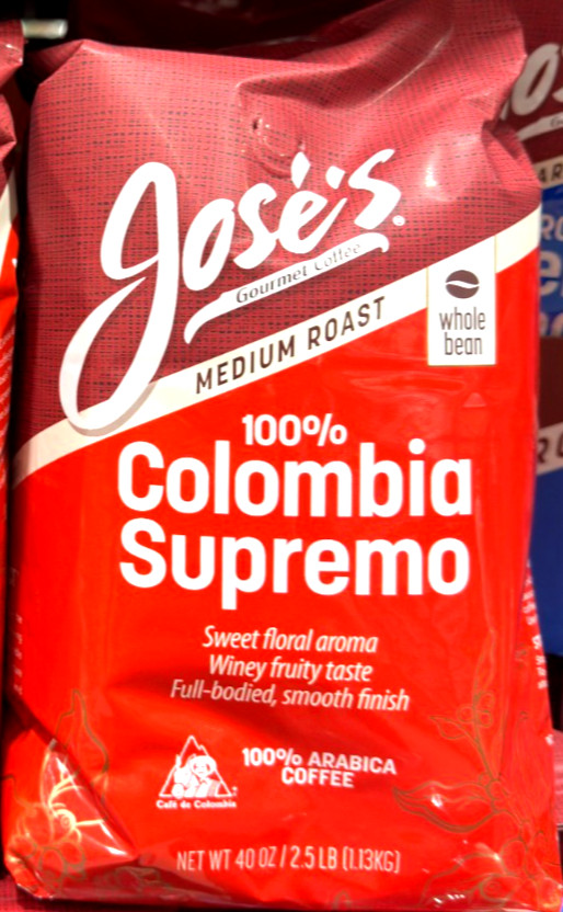 Jose’s Gourmet Coffee 100% Colombian Supremo Coffee Medium Roast 2.5 Lbs