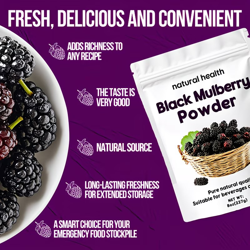 High Quality Mulberry Powder 8oz Vitamin C Natural Ingredients Raw Materials