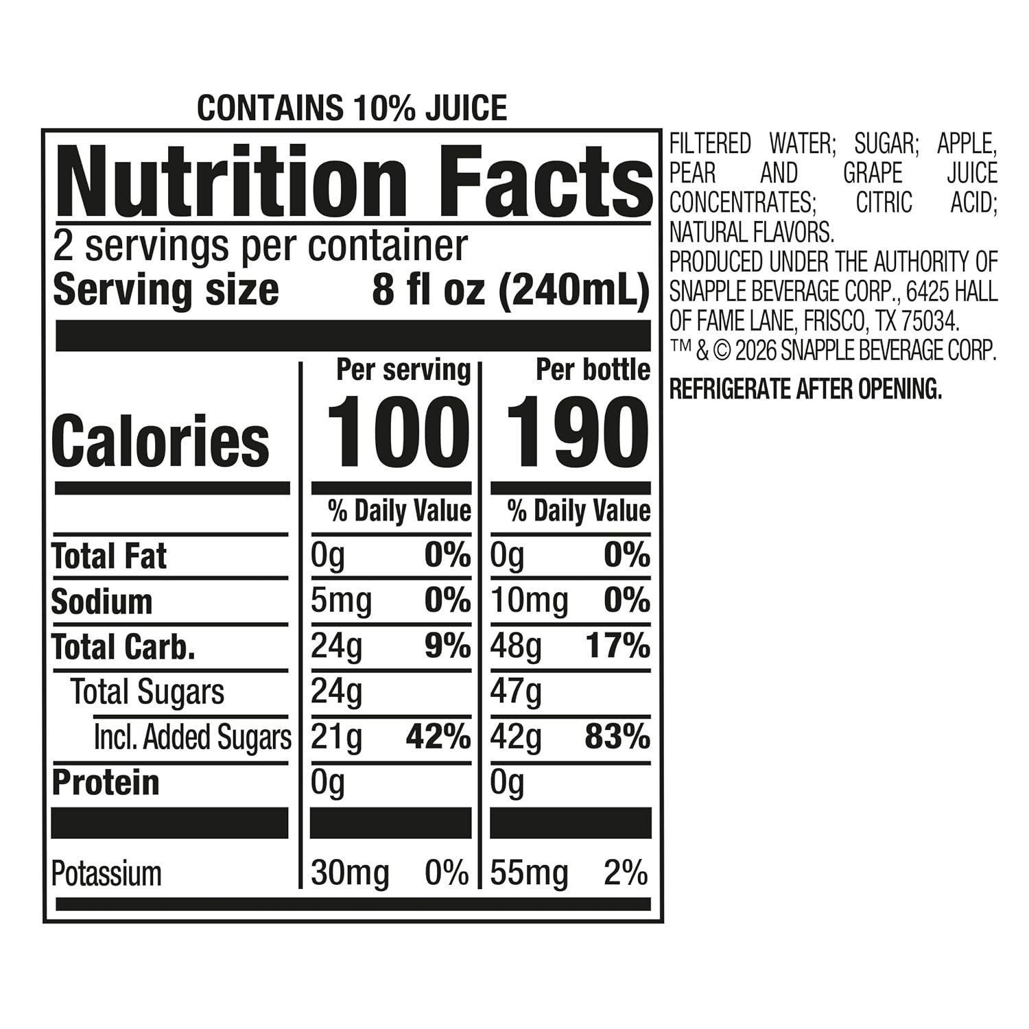 Fruit Punch Juice Drink, 16 fl oz recycled plastic bottle, Pack of 12