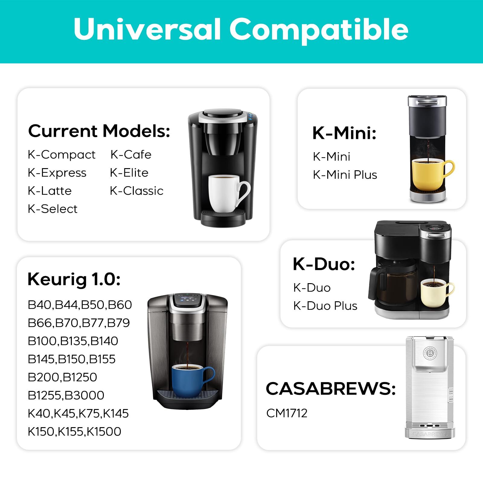 2Pack Reusable K Cups Coffee Pod for Keurig Universal Stainless Steel Refillable