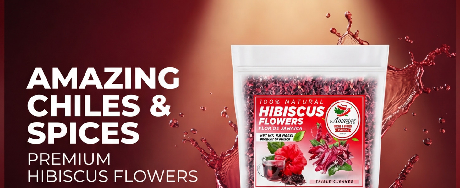 Hibiscus Flowers 1lb (16oz) – All Natural, Triple Cleaned – Whole Soft Flowers