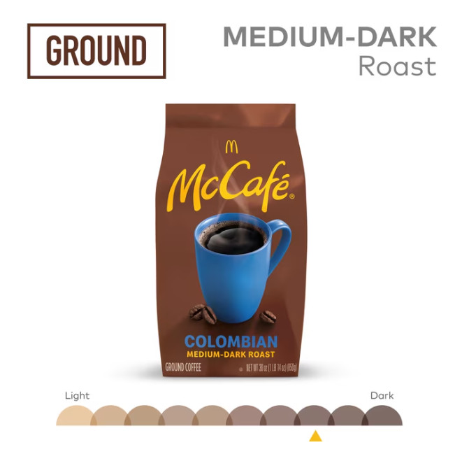 2 Pack McCafe Colombian, Medium Roast, Ground Coffee, 30 oz