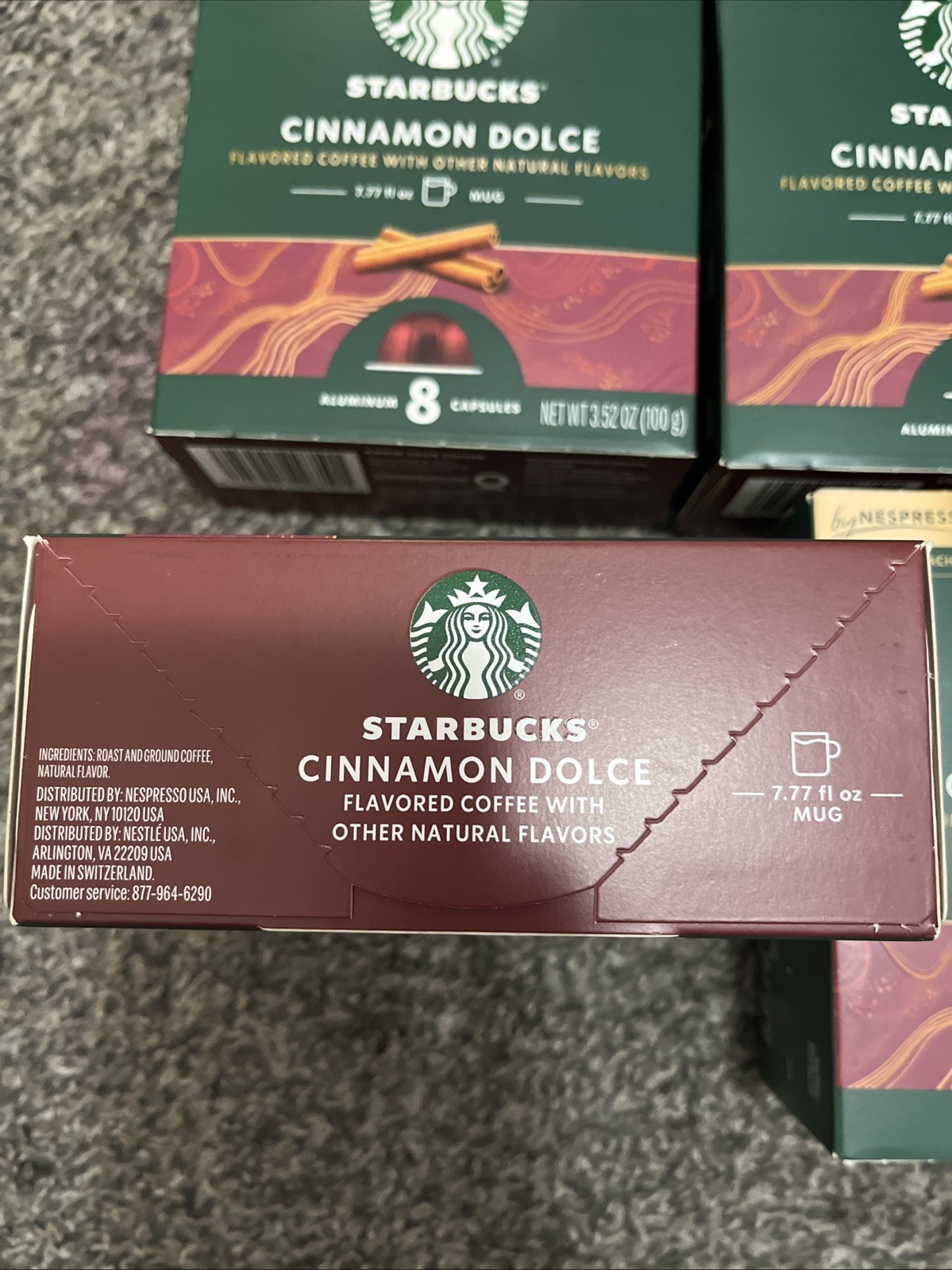 64 ct Nespresso Pods Starbucks Cinnamon Dolce Roast Coffee Vertuo Capsules LOT