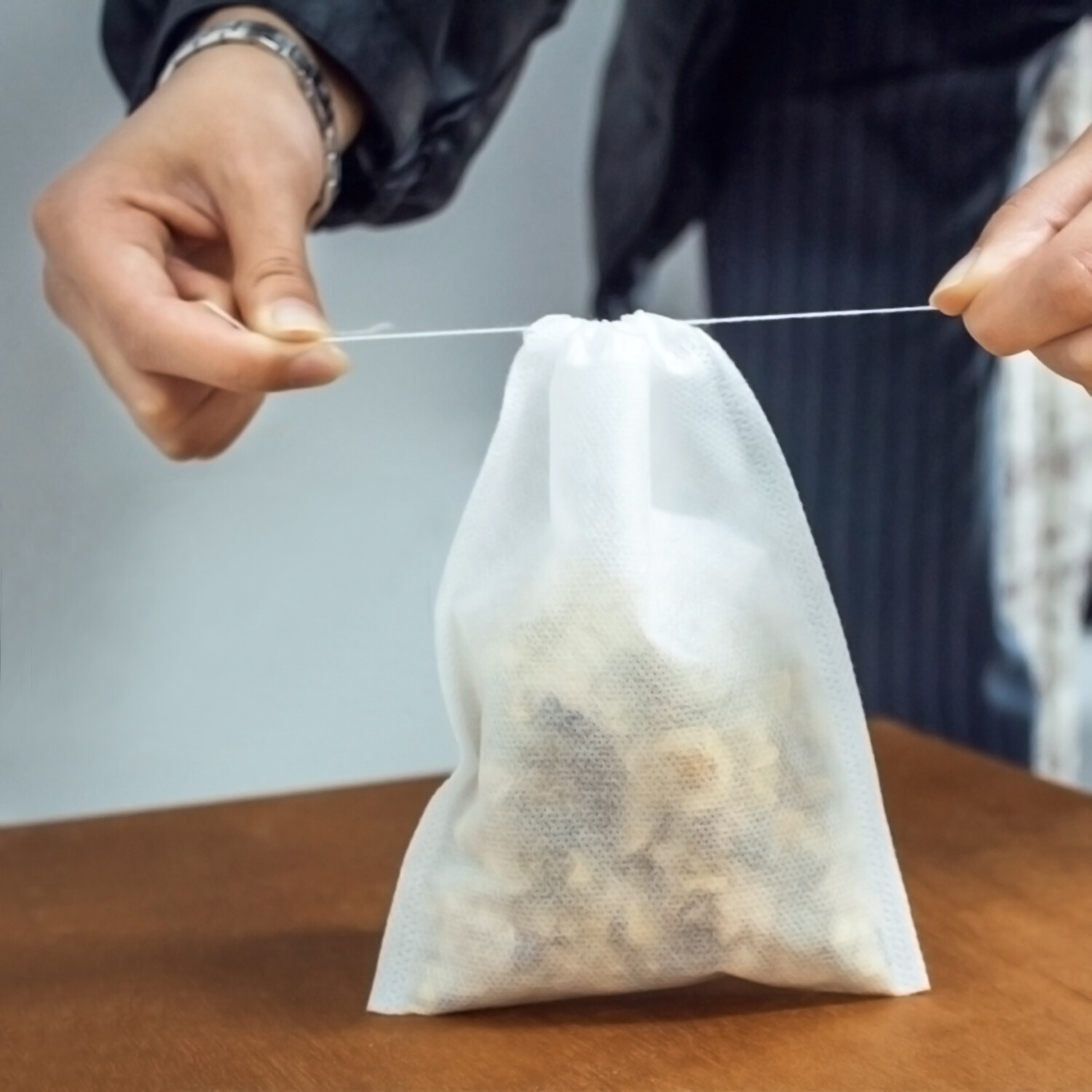 100-500 PCS Non-woven Tea bag Filter Empty Teabags Herb Loose Drawstring Bag