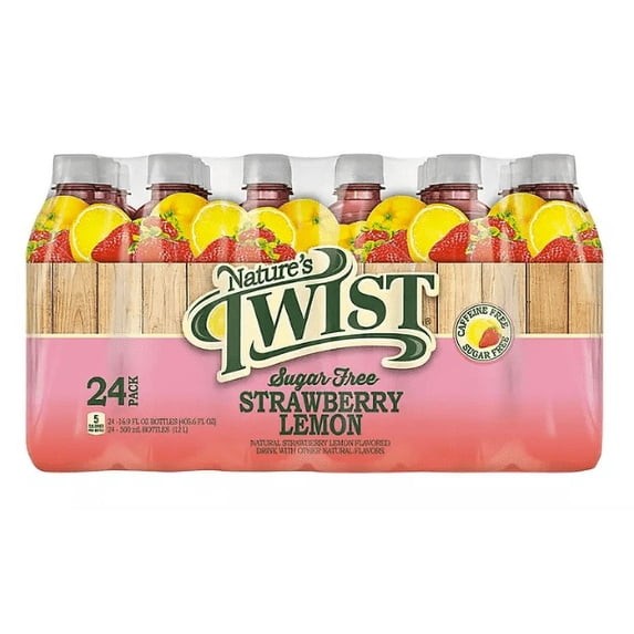 Nature’s Twist Sugar Free Strawberry Lemonade 16.9oz 24 Bottles