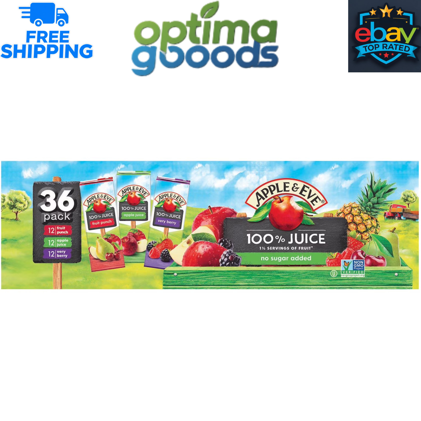 Apple & Eve 100% Juice Variety Pack, 6.75 Fl. Oz., 36 Pk.