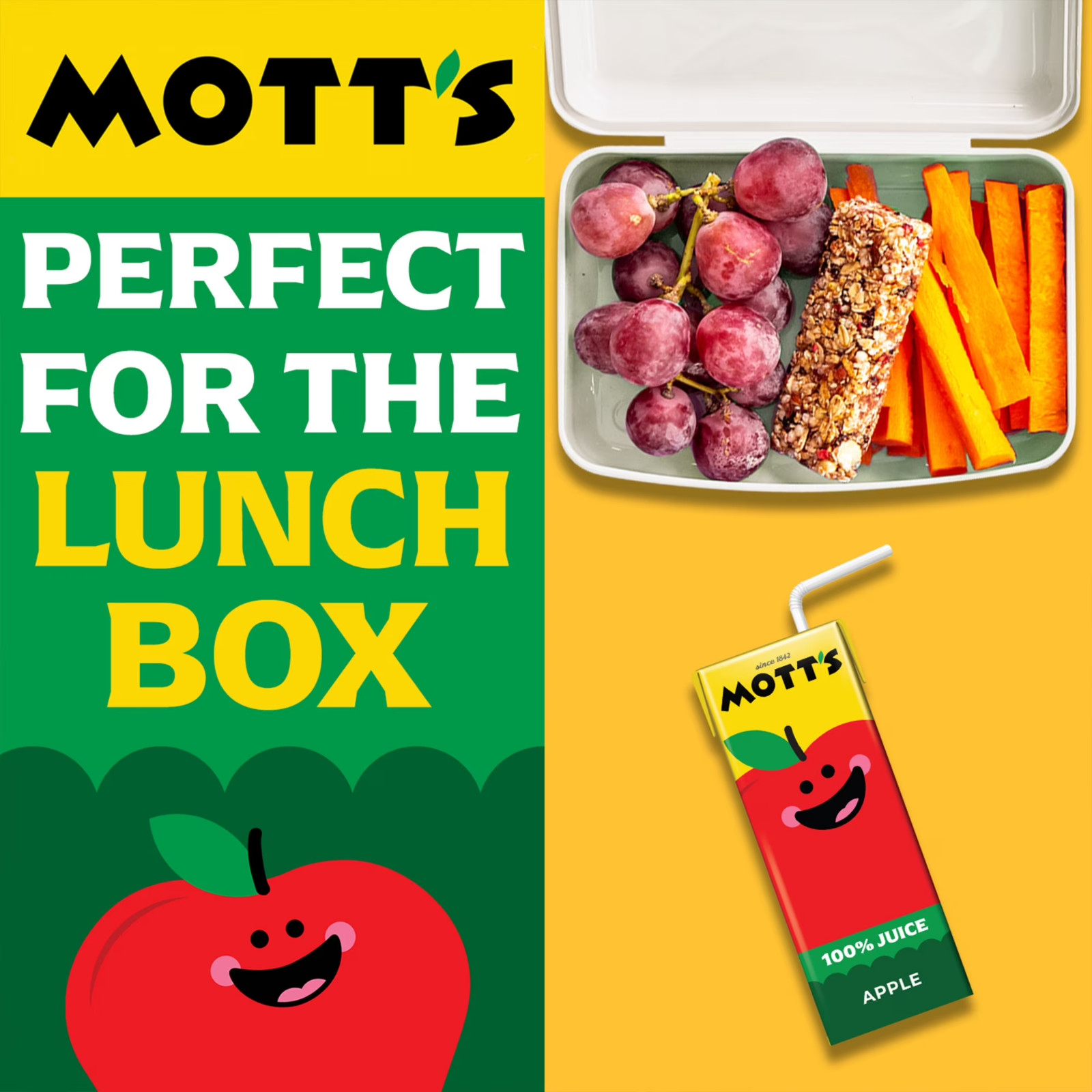 Mott’s 100% Apple Juice Variety Pack, 6.75 fl oz, 32 Count Boxes….