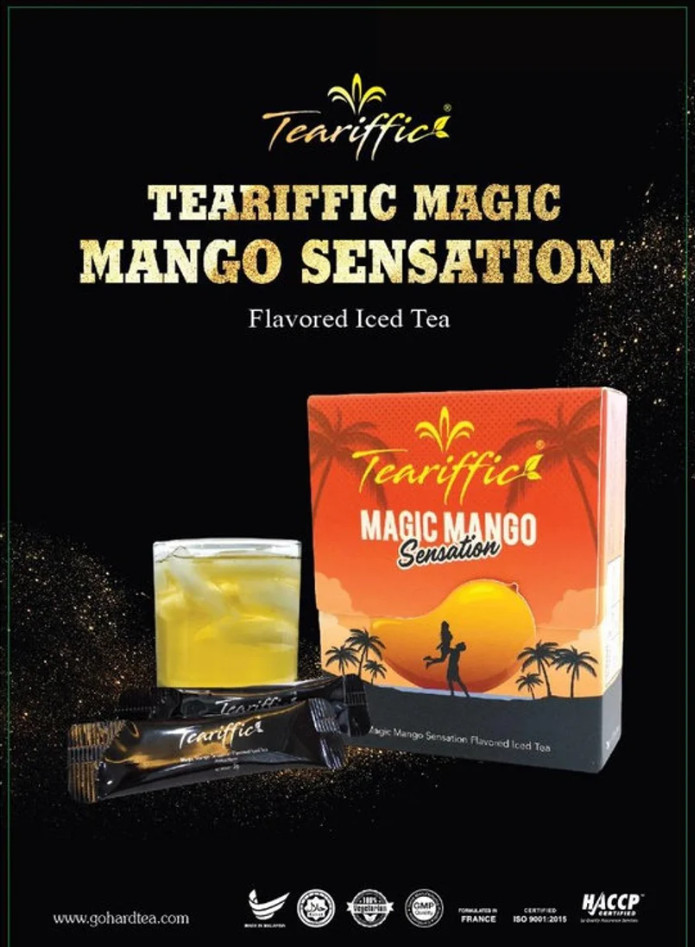 Teariffic Magic Mango Sensation Sexual Men Herb Energy Coffee 1 Box (12 Sachets)