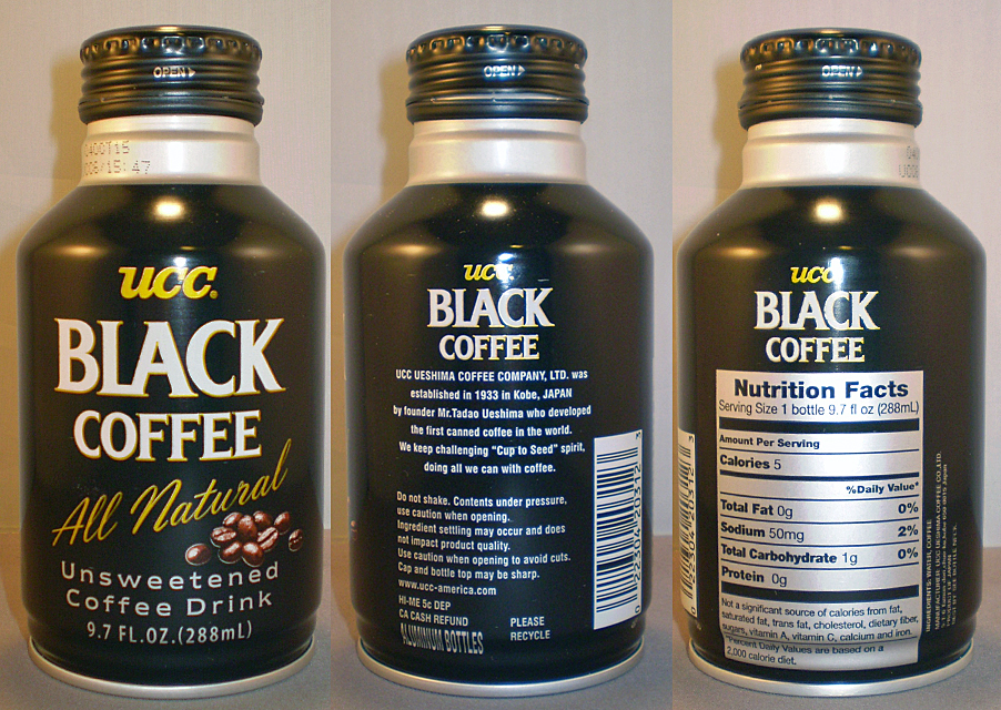 UPC Coffee – Ready-to-Drink to Black Coffee from Kobe, Japan, Two 9.7 oz Cans