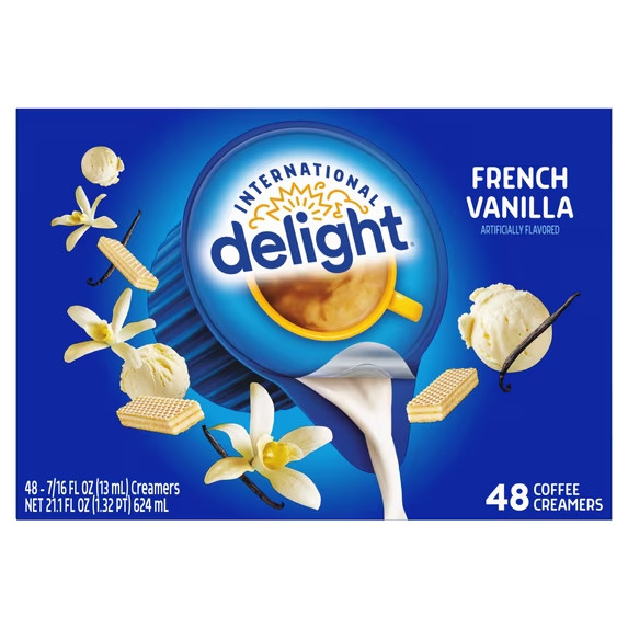 International Delight French Vanilla Coffee Creamer Singles, 48 Count-free ship