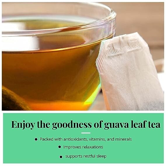 225 Guava Tea Bags, Made From 100% Pure Guava Leaves, Caffeine Free, Herbal Tea