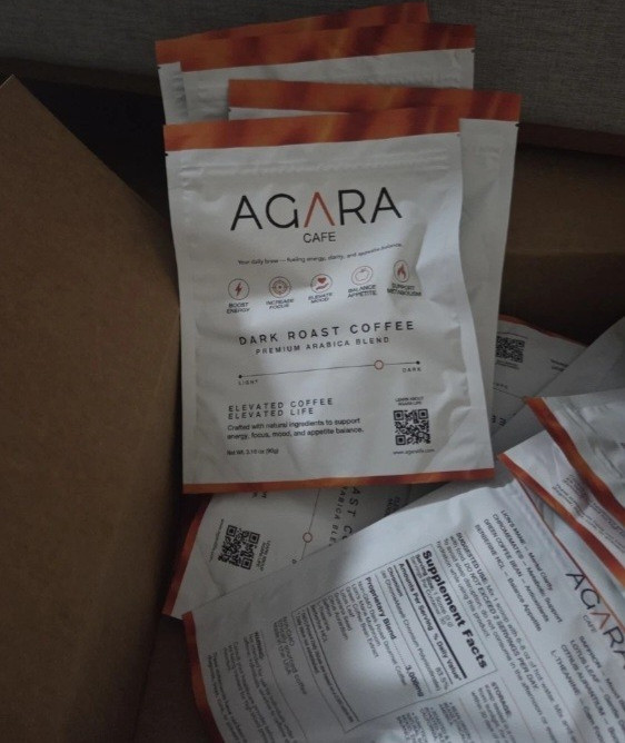 AGARA CAFE Dark Roast Premium Arabica Blend Ground Coffee 90g