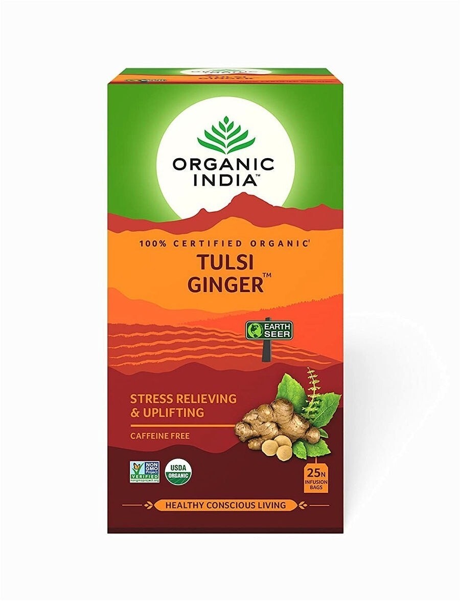 Organic India Ginger USA TEA 4 BOX 100 BAGS Immunity Skin