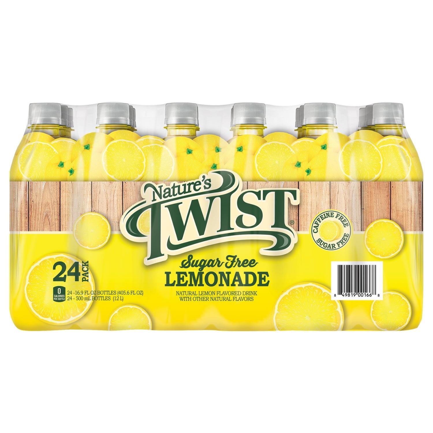 Nature’s Twist Sugar Free Lemonade 16.9oz 24 Bottles