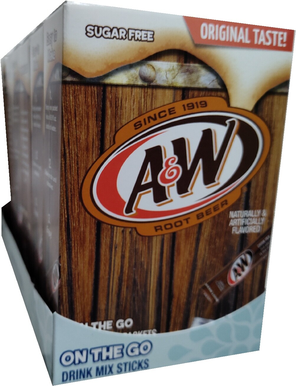 A&W Root Beer Drink Mix Singles to Go! 6 Boxes, 6 Packets Each