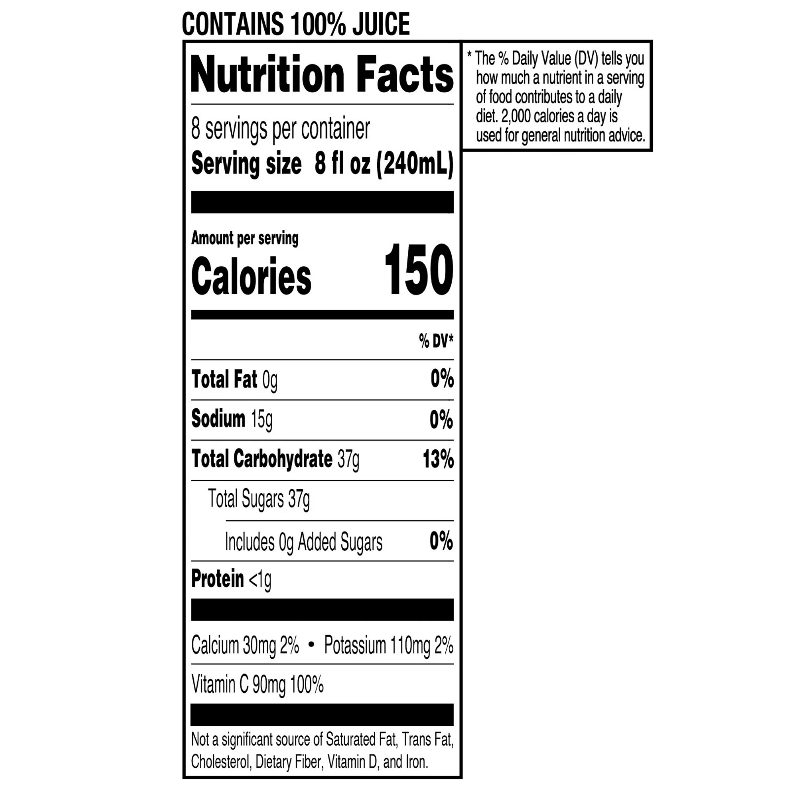 (2 pack) Great Value 100% Concord Grape Juice, 64 fl oz..