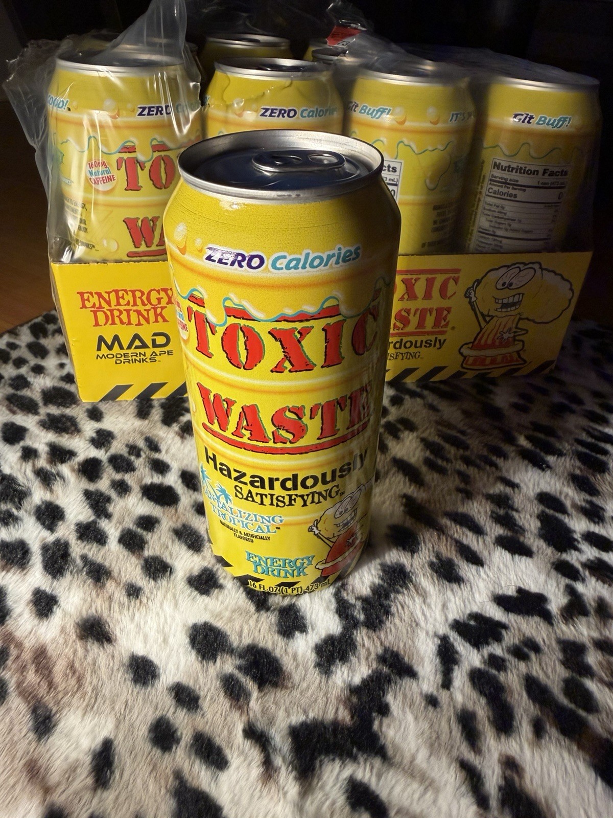 MAD Modern Ape Drinks Toxic Waste Tropical Energy Drink Zero Calories 6 Pack