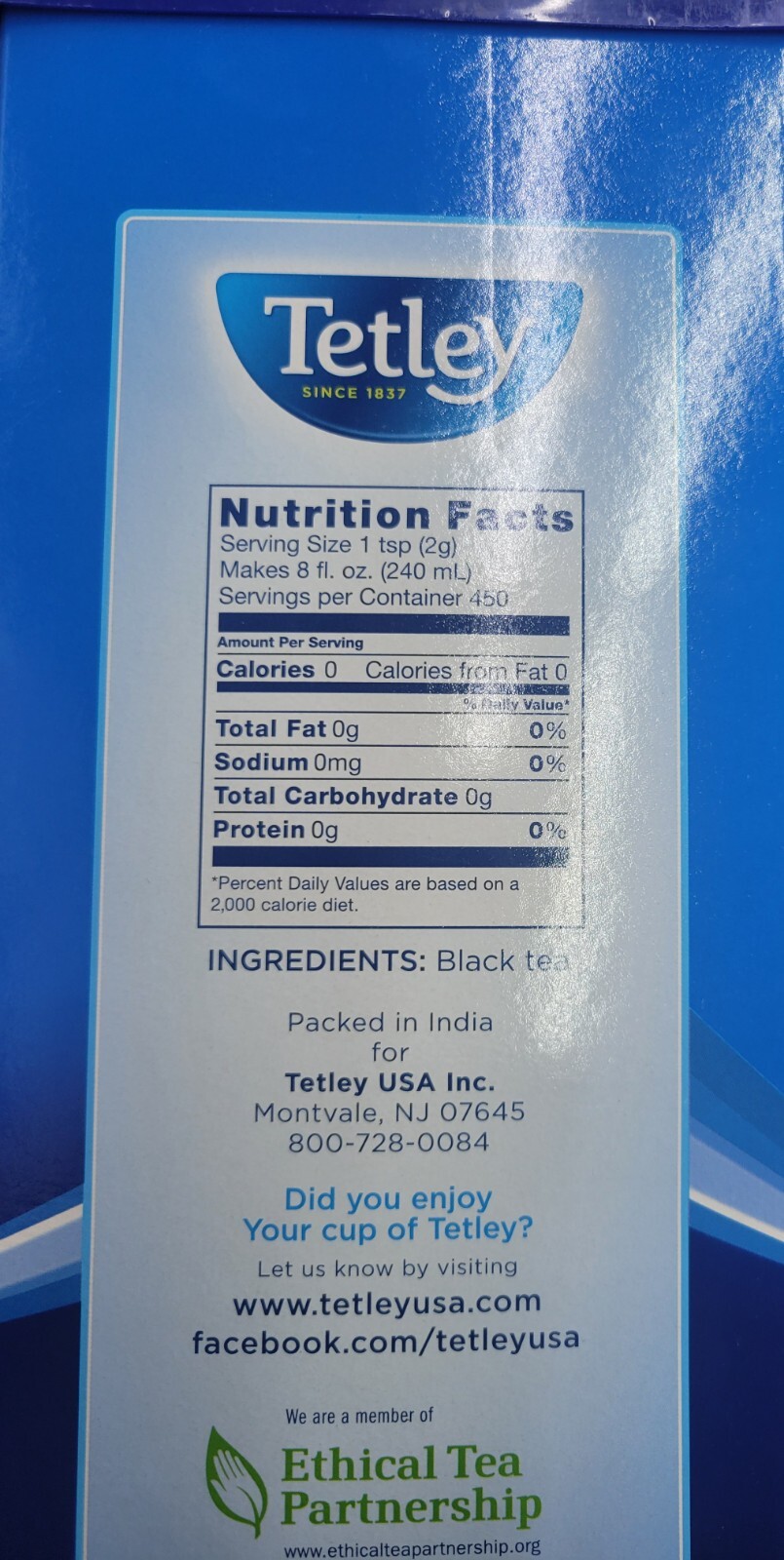 Tetley Premium Loose Leaf Black Tea (900g- 31.75oz Pack)