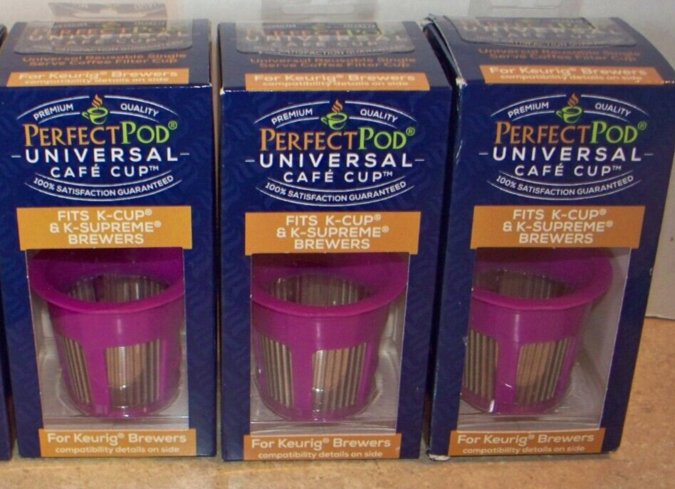 Lot of 4 Perfect Pod Universal Cafe K Cup Filter Refillable Capsule for Keurig