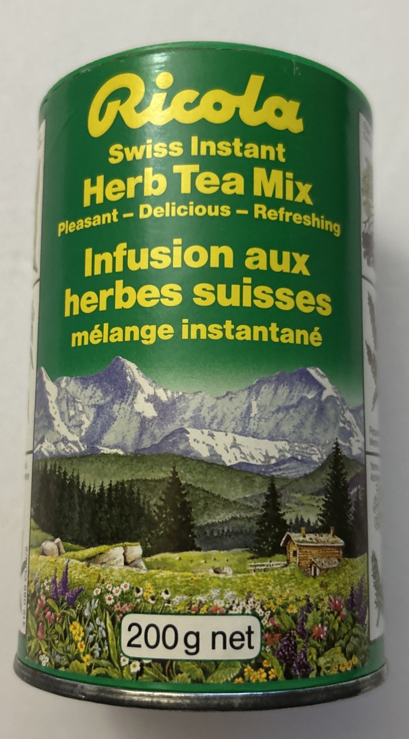 RICOLA SWISS INSTANT HERB TEA MIX 200g Vinyage New Old Stock Switzerland