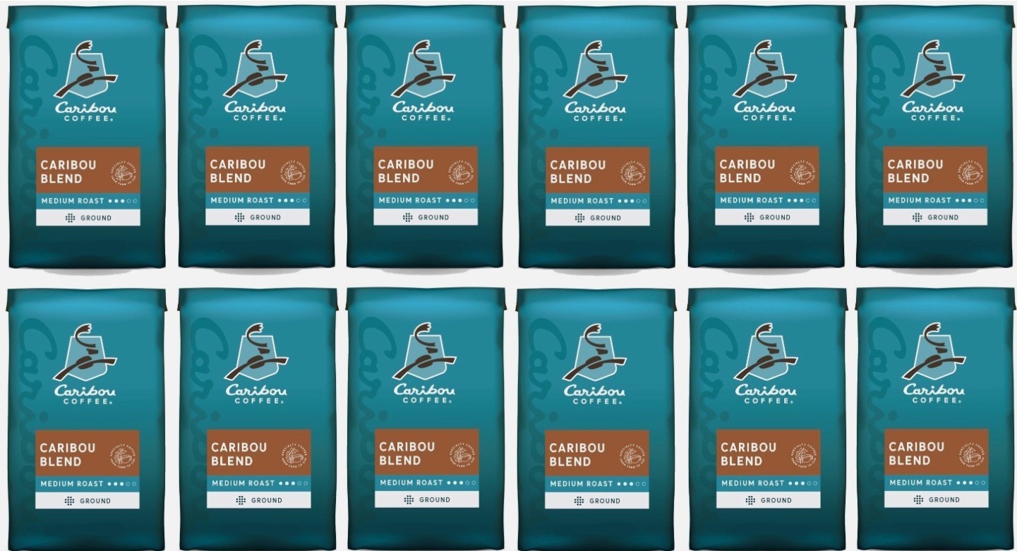 Caribou Coffee Caribou Blend Ground Coffee Medium Roast 12 Bags , 07/27/2026