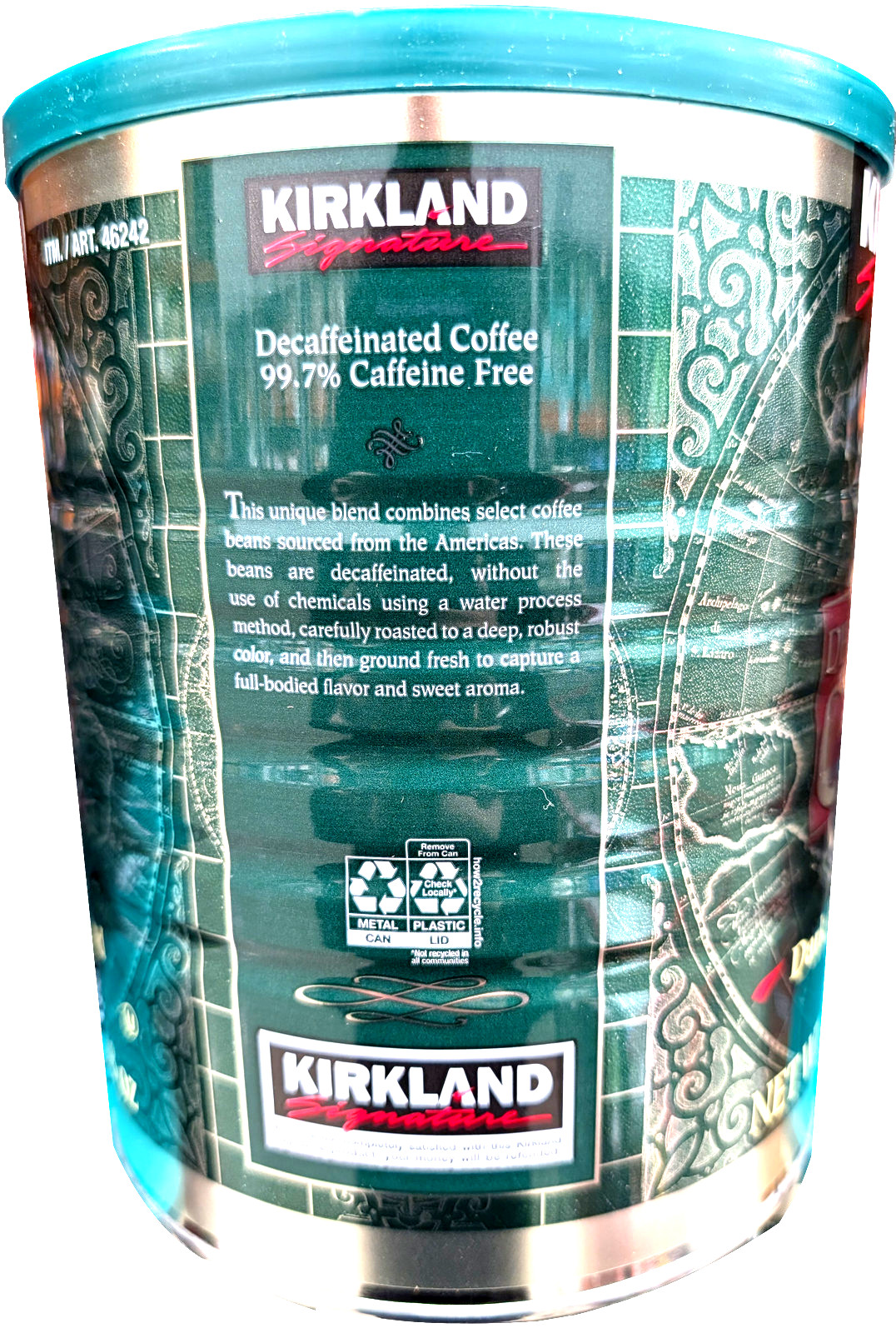 Kirkland Signature Decaffeinated Coffee Dark Roast Fine Grind 3 LB EXP 04/2027