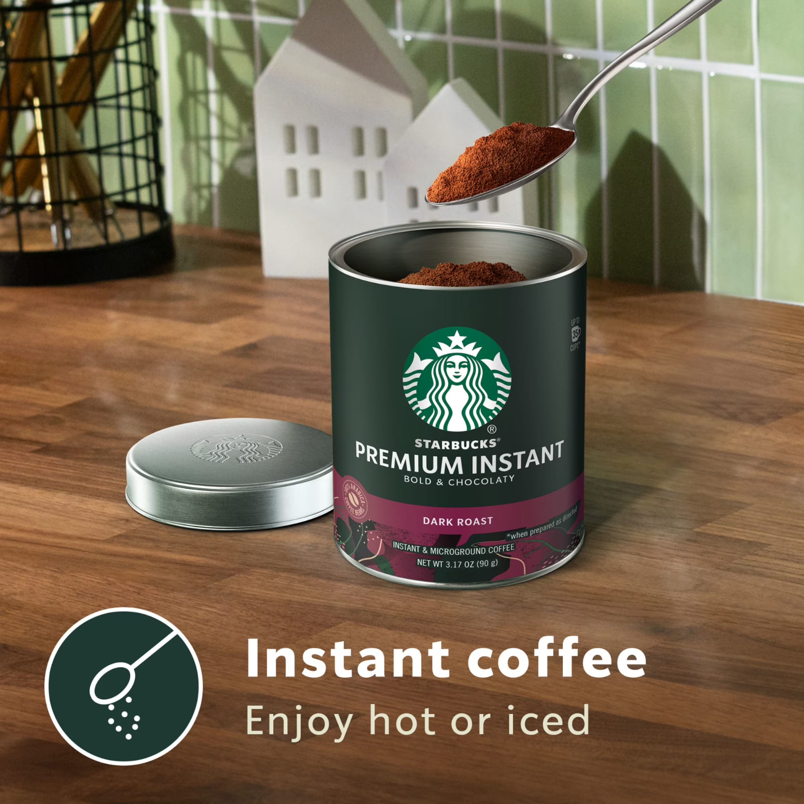 (2 Pack) Starbucks Premium Instant Coffee, Dark Roast, 100% Arabica, 3.17 Oz