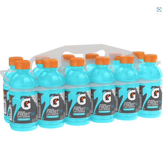 Gatorade Thirst Quencher Sports Drink Frost Glacier Freeze 12oz Bottles 12 Pa…