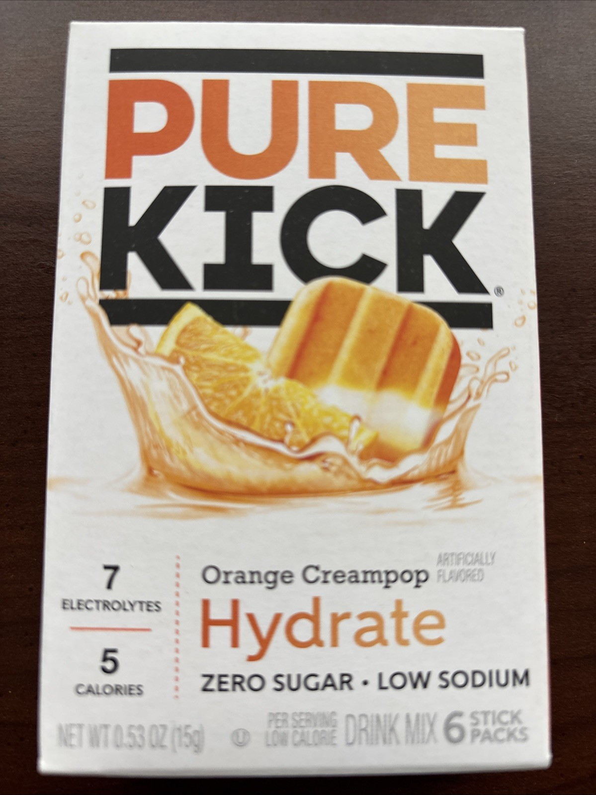 2 Orange Creampop Drink Mix Zero Sugar Singles Go Pure Kick