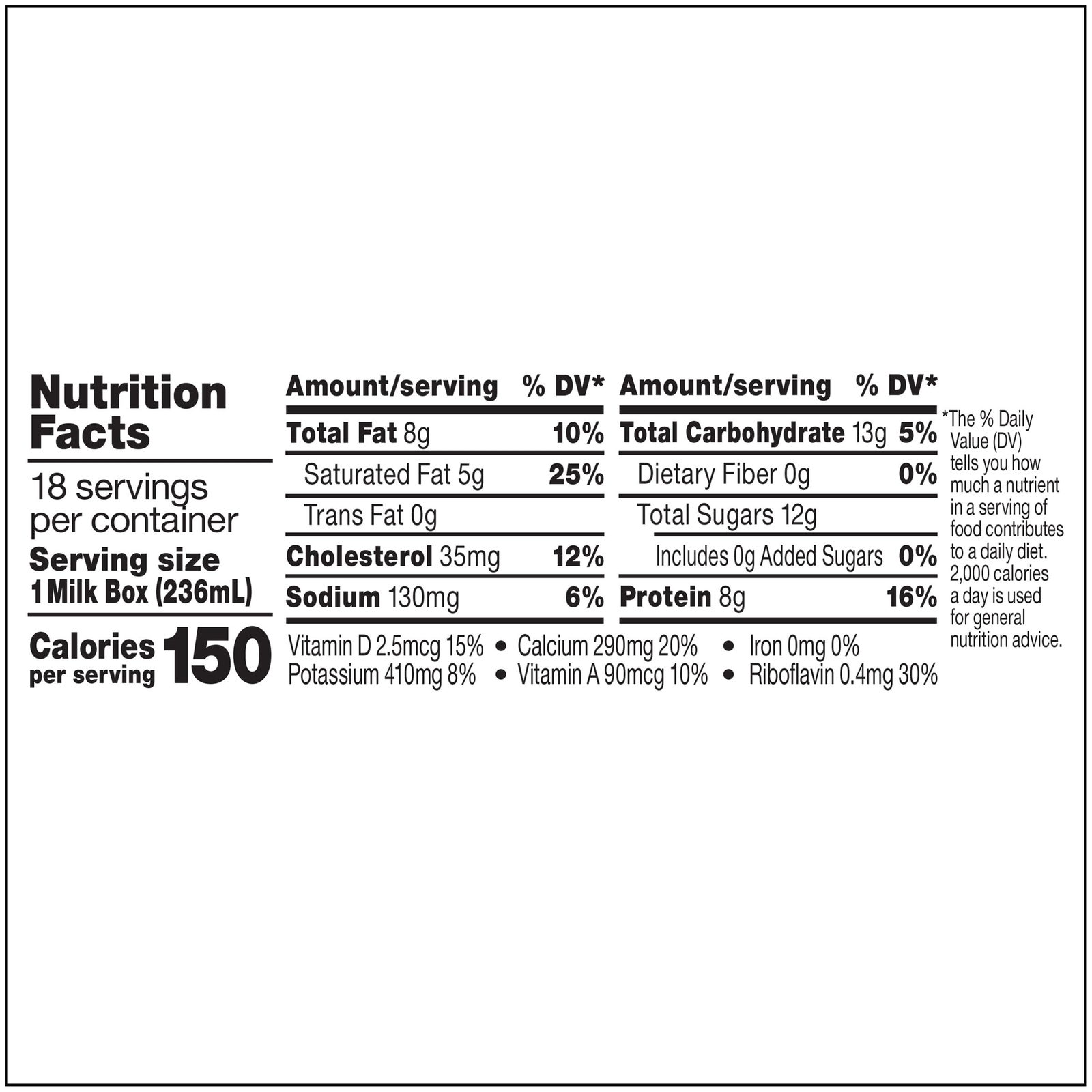 Horizon Organic Whole Milk Boxes 8 Fl Oz Pack of 18 USDA Organic Shelf Stable