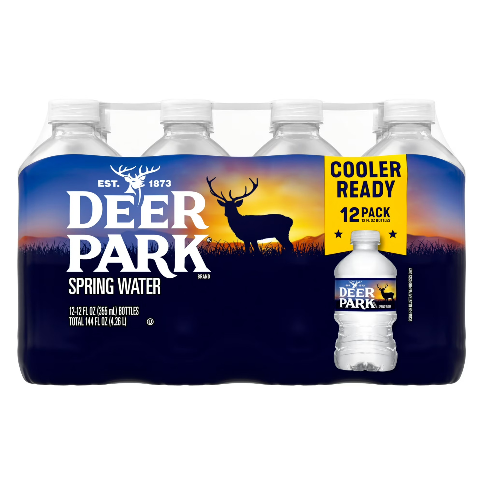 Deer Park Spring Water, 12 fl oz, 12-pack Plastic Bottles(2 pack) -Free Shipping