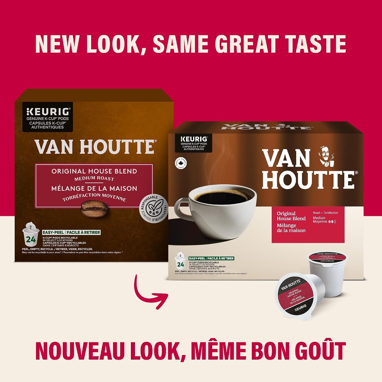 Van Houtte Espresso Dolce Crema Organic Fairtrade K-Cup Coffee Pods, 20 Count Fo