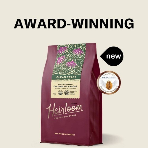 Heirloom Coffee Roasters Colombia Planadas Blend Light Medium Roast Whole Bean