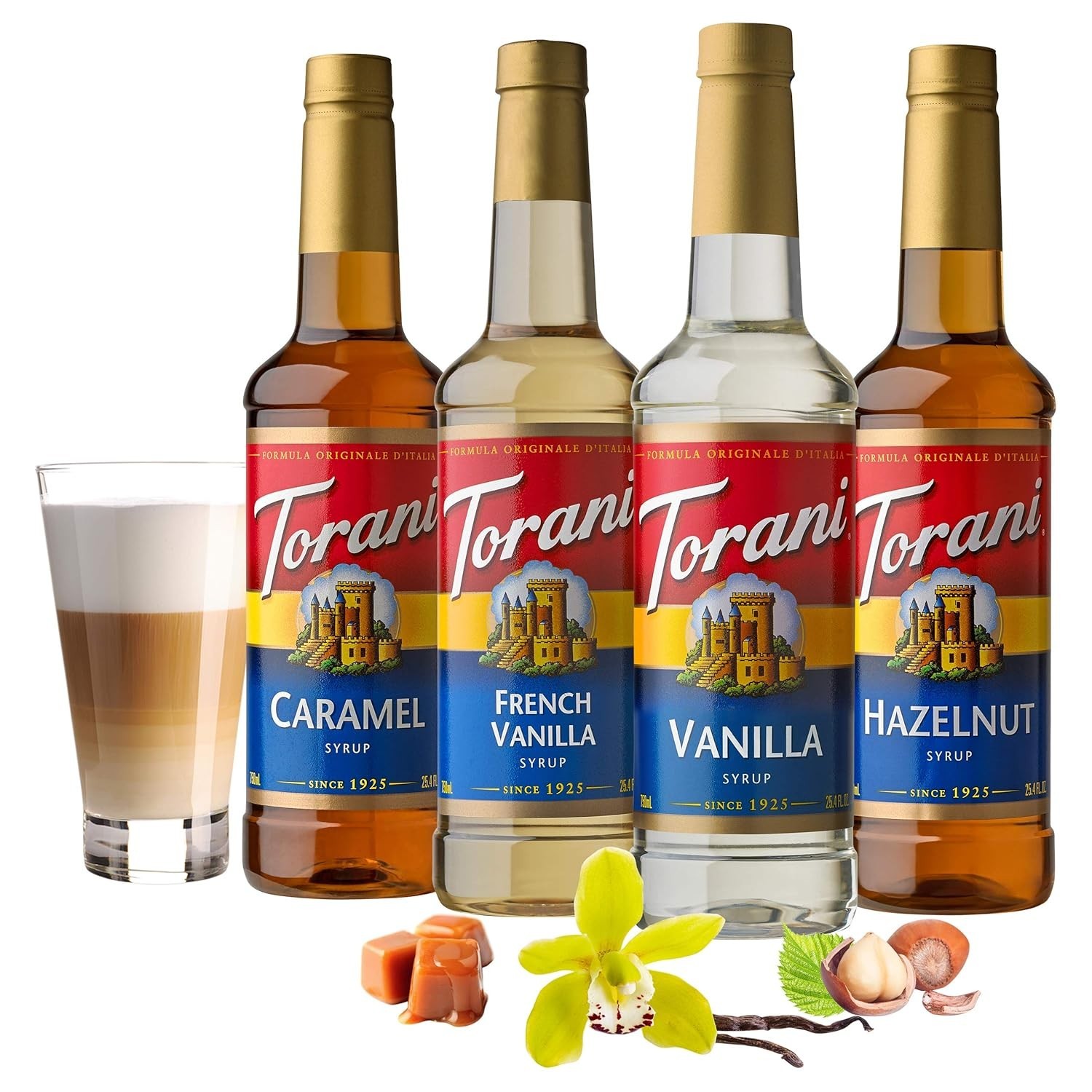 Variety Pack Caramel, French Vanilla, Vanilla & Hazelnut, 25.4 Ounces Pack of 4