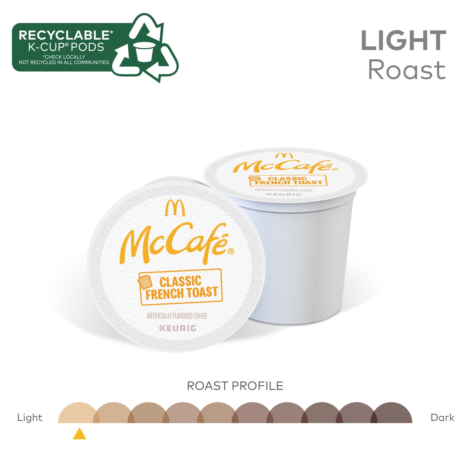 McCafe Classic French Toast Coffee, Keurig Single Serve K-Cup Pods, 24 Count